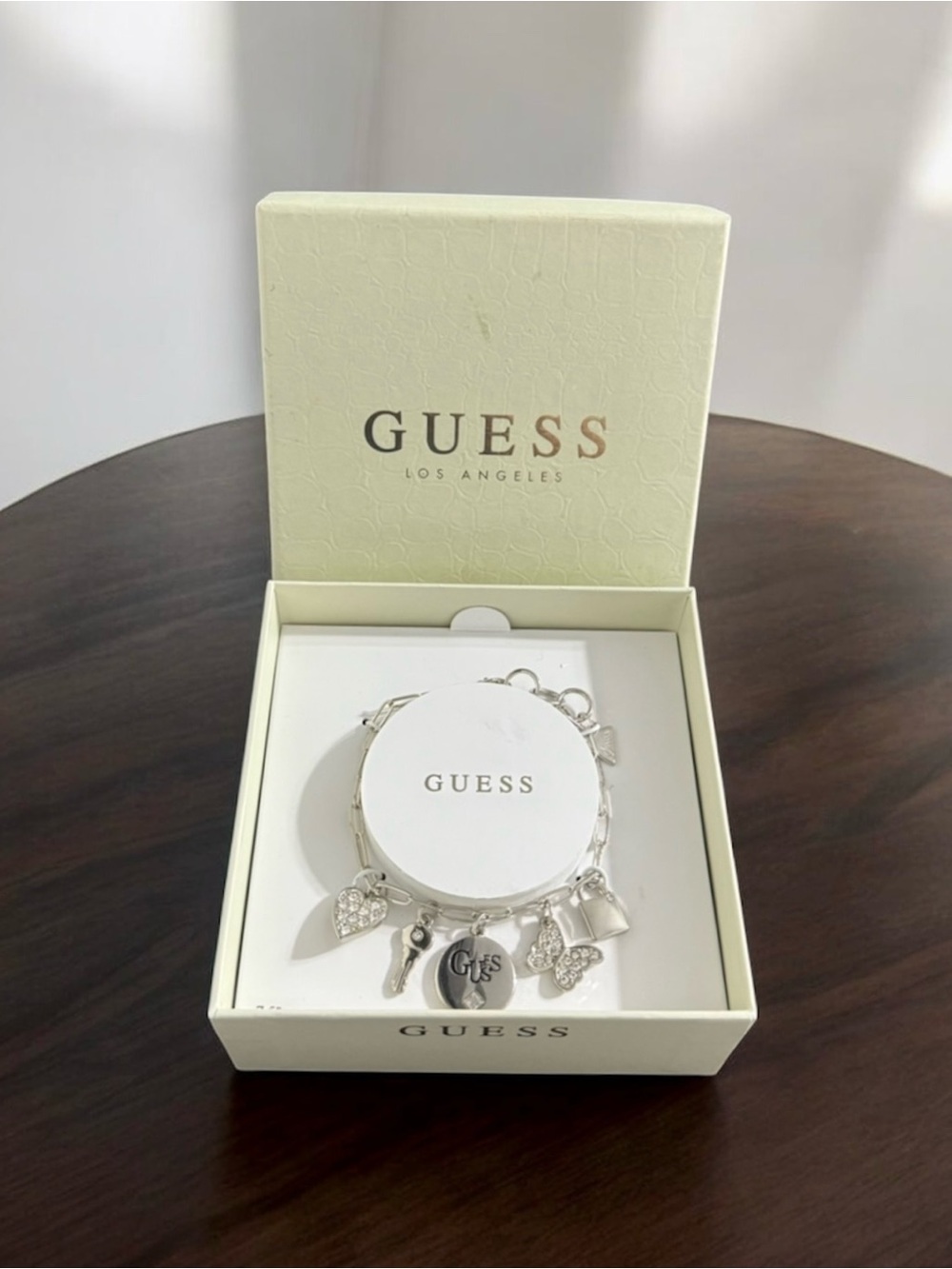 Guess Silver 5 Charm Bracelet